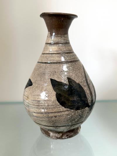 Korean Glazed Ceramic Vase Buncheong Ware Joseon Dynasty