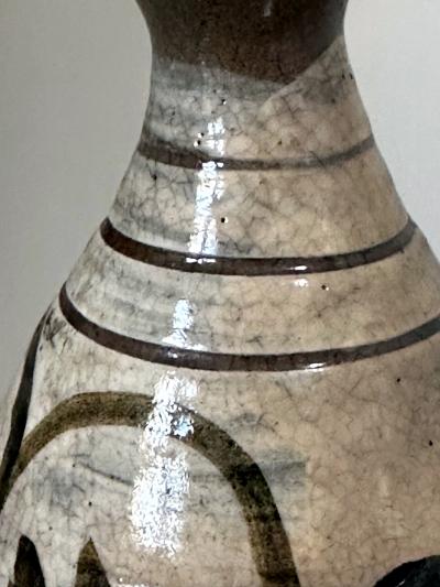 Korean Glazed Ceramic Vase Buncheong Ware Joseon Dynasty