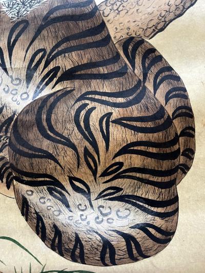 Korean Jakhodo Minhwa Folk Scroll Painting