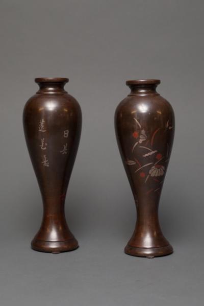 Korean Pair of Bronze Vases