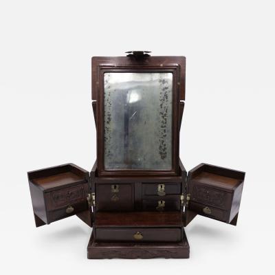 Korean Rosewood Jewelry Box With Mirror