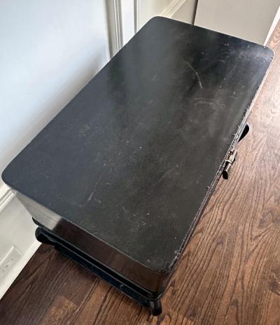 Korean Wedding Box on Stand Lacquer with MOP Inlays