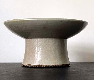 Korean White Ceramic Stem Dish Joseon Dynasty
