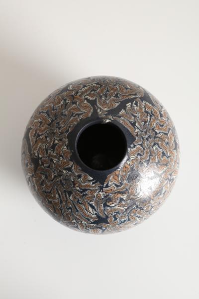 Koyo Matsui Vase with Marbleized Clay T 5157 