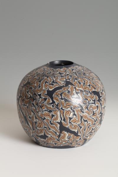 Koyo Matsui Vase with Marbleized Clay T 5157 
