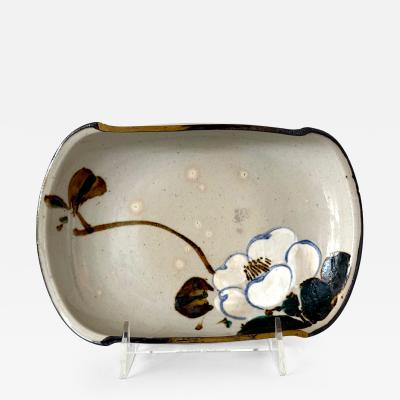 Kozan Makuzu Japanese Ceramic Dish Makuzu Kozan with Original Inscribed Box