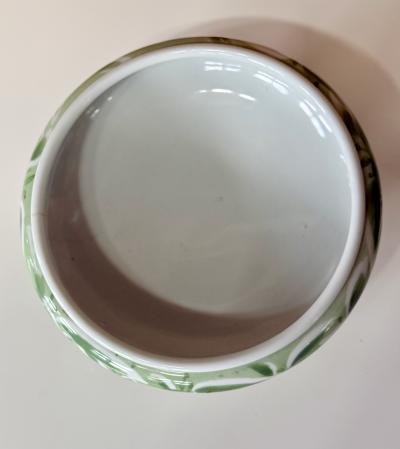 Kozan Makuzu Japanese Porcelain Stem Bowl by Makuzu Kozan Meiji Period