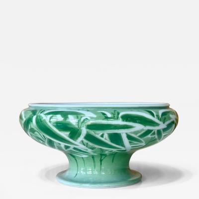 Kozan Makuzu Japanese Porcelain Stem Bowl by Makuzu Kozan Meiji Period