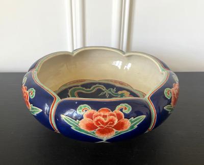 Kozan Makuzu Rare Japanese Ceramic Glazed Bowl Makuzu Kozan Meiji Period