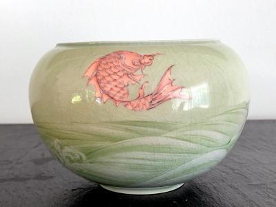 Kozan Makuzu Rare Porcelain Bowl with Plique a Jour Design by Makuzu Kozan