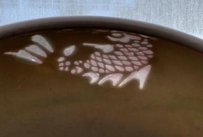 Kozan Makuzu Rare Porcelain Bowl with Plique a Jour Design by Makuzu Kozan