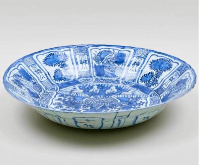 Kraak Blue and White Large Porcelain Charger 20 5 Wan Li Reign circa 1610