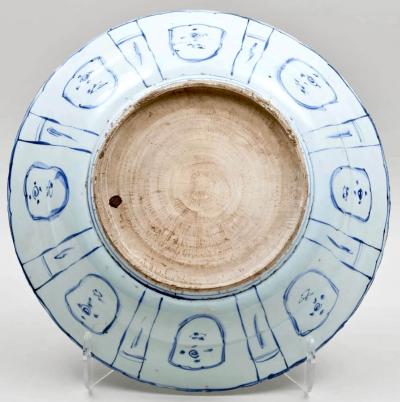 Kraak Blue and White Large Porcelain Charger 20 5 Wan Li Reign circa 1610