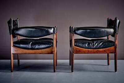 Kristian Solmer Vedel Pair of Modus Lounge Chairs in Rosewood by Kristian Solmer Vedel 