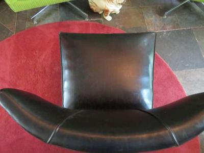 Kroehler Mfg Co Fun Pair of Kroehler Bat Wing Swivel Slipper Chairs Mid Century Modern