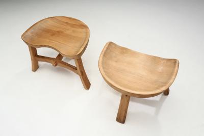 Krogen s M bler Scandinavian Pine Stools in the manner of Krogen s M bler Scandinavia ca 1960s