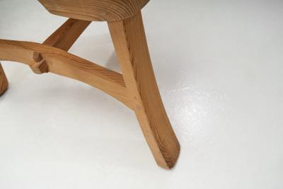 Krogen s M bler Scandinavian Pine Stools in the manner of Krogen s M bler Scandinavia ca 1960s