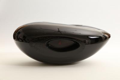 Kubo Kinpei Flower Vessel titled Black Elephant 1960s