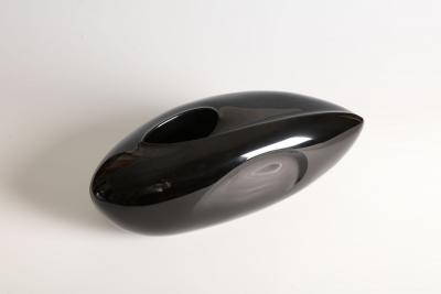 Kubo Kinpei Flower Vessel titled Black Elephant 1960s