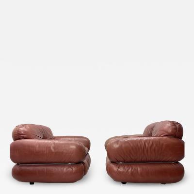 Kurt Hvitsj Pair of 1970 s Leather Lounge Chairs by Kurt Hvitsj 