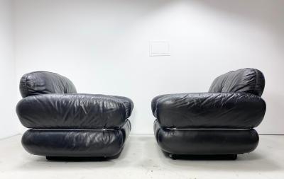 Kurt Hvitsj Pair of 1970 s Leather Lounge Chairs by Kurt Hvitsj 