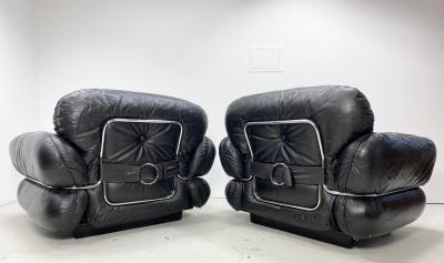 Kurt Hvitsj Pair of 1970 s Leather Lounge Chairs by Kurt Hvitsj 