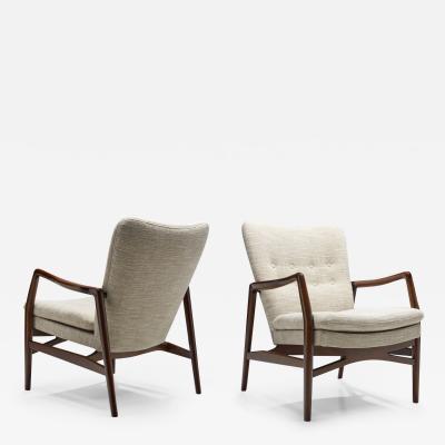 Kurt Olsen Kurt Olsen Model 215 Easy Chairs for Slagelse M belv rk Denmark 1950s