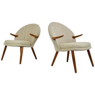 Kurt Olsen Pair of Kurt Olsen Danish Teak Lounge Chairs