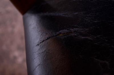 Kurt Olsen Set of Four Teak and Leather Armchairs by Kurt Olsen for Slagelse M belv rk