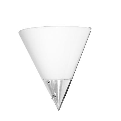 Kurt Versen Kurt Versen Pair of Minimalist Streamline Sconces Bent White Glass Aluminum