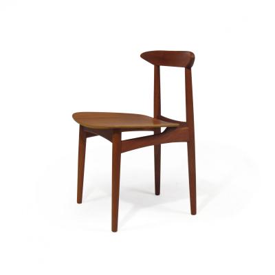 Kurt stervig Kurt Ostervig Danish Teak Dining Chairs with Wooden Seats
