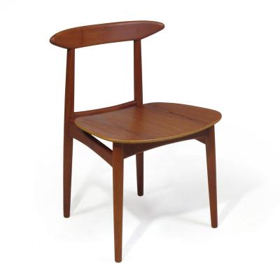 Kurt stervig Kurt Ostervig Danish Teak Dining Chairs with Wooden Seats