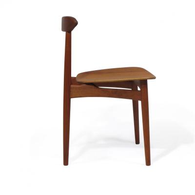 Kurt stervig Kurt Ostervig Danish Teak Dining Chairs with Wooden Seats