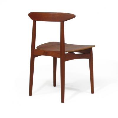 Kurt stervig Kurt Ostervig Danish Teak Dining Chairs with Wooden Seats