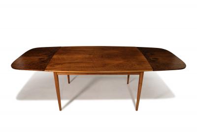 Kurt stervig Kurt Ostervig Kurt Ostervig Burled Walnut Dining Table with Eye catching Grain