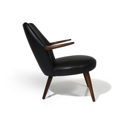 Kurt stervig Kurt Ostervig Kurt Ostervig Danish Lounge Chair in Black Leather