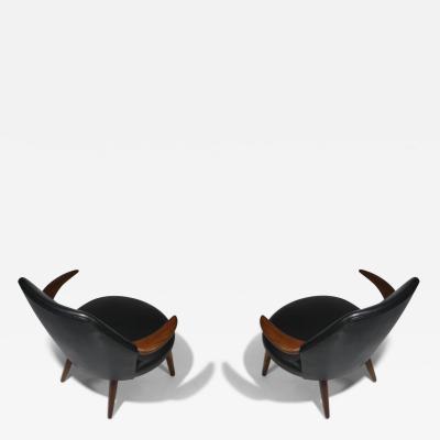 Kurt stervig Kurt Ostervig Kurt Ostervig Danish Lounge Chair in Black Leather