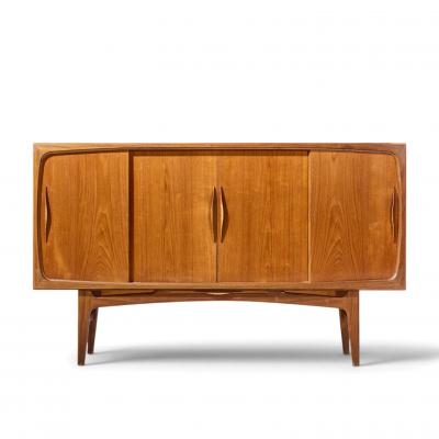 Kurt stervig Kurt Ostervig Kurt stervig Style Mid Century Danish Sculptural Teak High Credenza