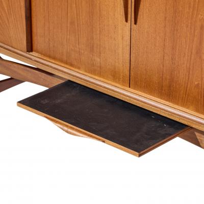 Kurt stervig Kurt Ostervig Kurt stervig Style Mid Century Danish Sculptural Teak High Credenza