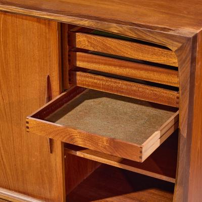 Kurt stervig Kurt Ostervig Kurt stervig Style Mid Century Danish Sculptural Teak High Credenza