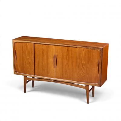 Kurt stervig Kurt Ostervig Kurt stervig Style Mid Century Danish Sculptural Teak High Credenza