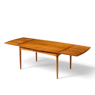 Kurt stervig Kurt Ostervig Kurt stervig Style Mid Century Danish Teak Hidden Leaf Dining Table
