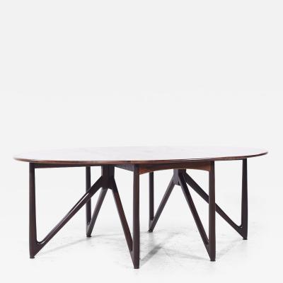 Kurt stervig Kurt Ostervig Kurt stervig for Jason Furniture MCM Danish Rosewood Drop Leaf Dining Table