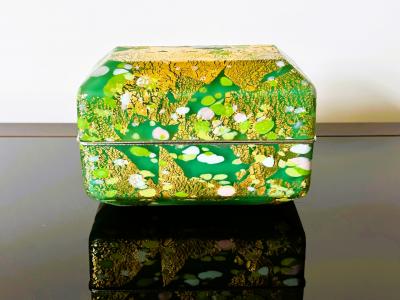 Kyohei Fujita Japanese Kazaribako Glass Box Rare Hagoromo Kyohei Fujita