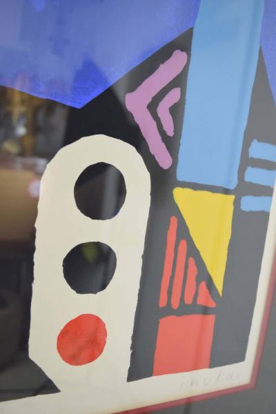 Kyohei Inukai 1980s Japanese Modern Lithograph by Kyohei Inukai