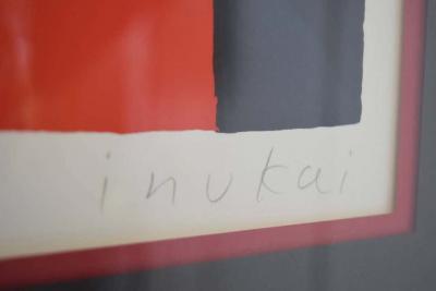 Kyohei Inukai 1980s Japanese Modern Lithograph by Kyohei Inukai