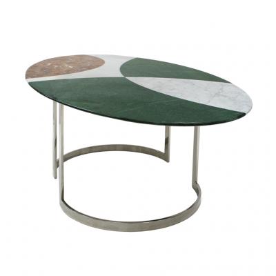 L A Studio L A Studio Contemporary Modern Marble and Steel Italian Dining Table