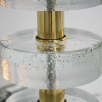L A Studio Mid Century Modern Style Pair of Sculptural Murano Glass Italian Table Lamps