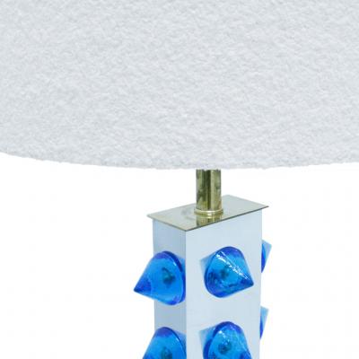 L A Studio Pair of Table Lamps With Colored Murano Glass