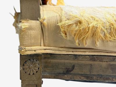 L Alavoine Cie Louis XVI Style Wood Fabric Dining Chairs France 19th C 